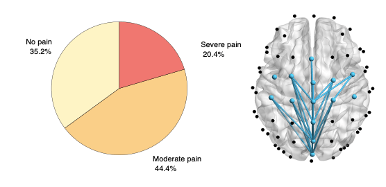 Charts showing depression and pain